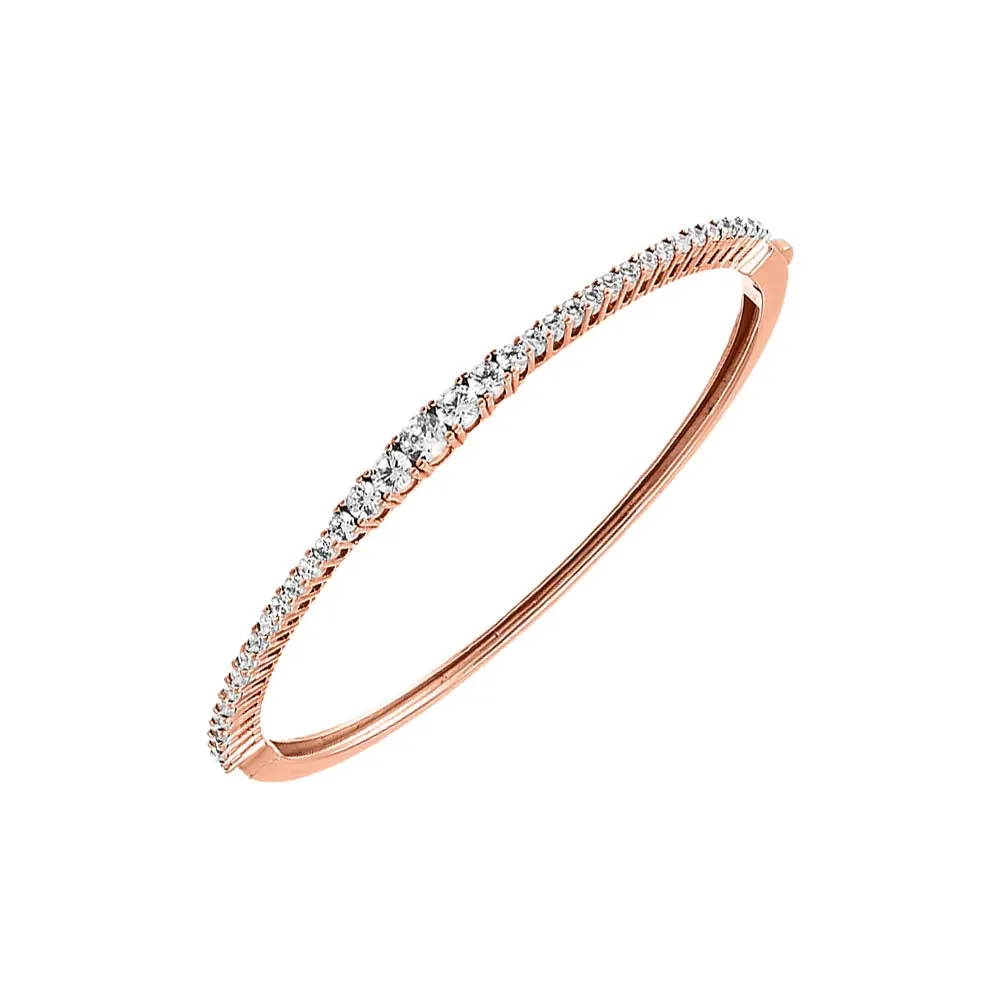 CZ Graduated Tennis Bangle Bracelet