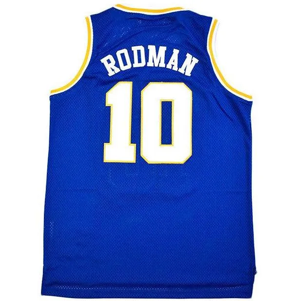DENNIS RODMAN HIGH SCHOOL JERSEY BLUE