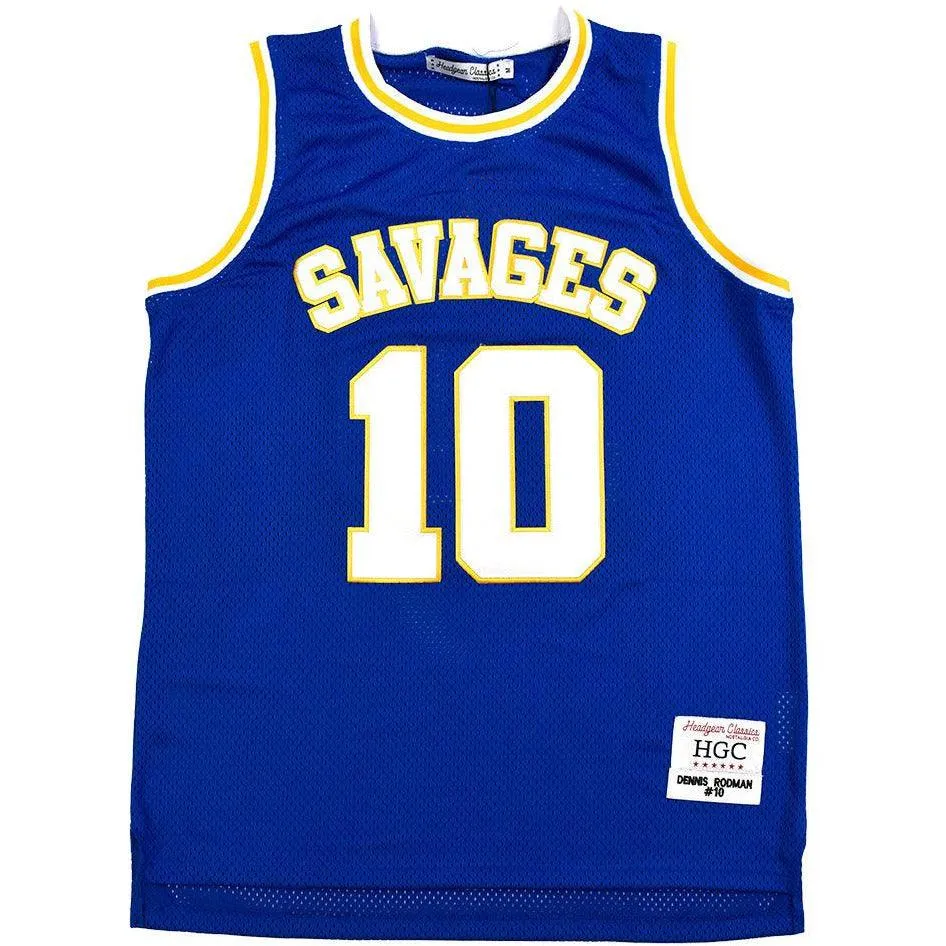 DENNIS RODMAN HIGH SCHOOL JERSEY BLUE