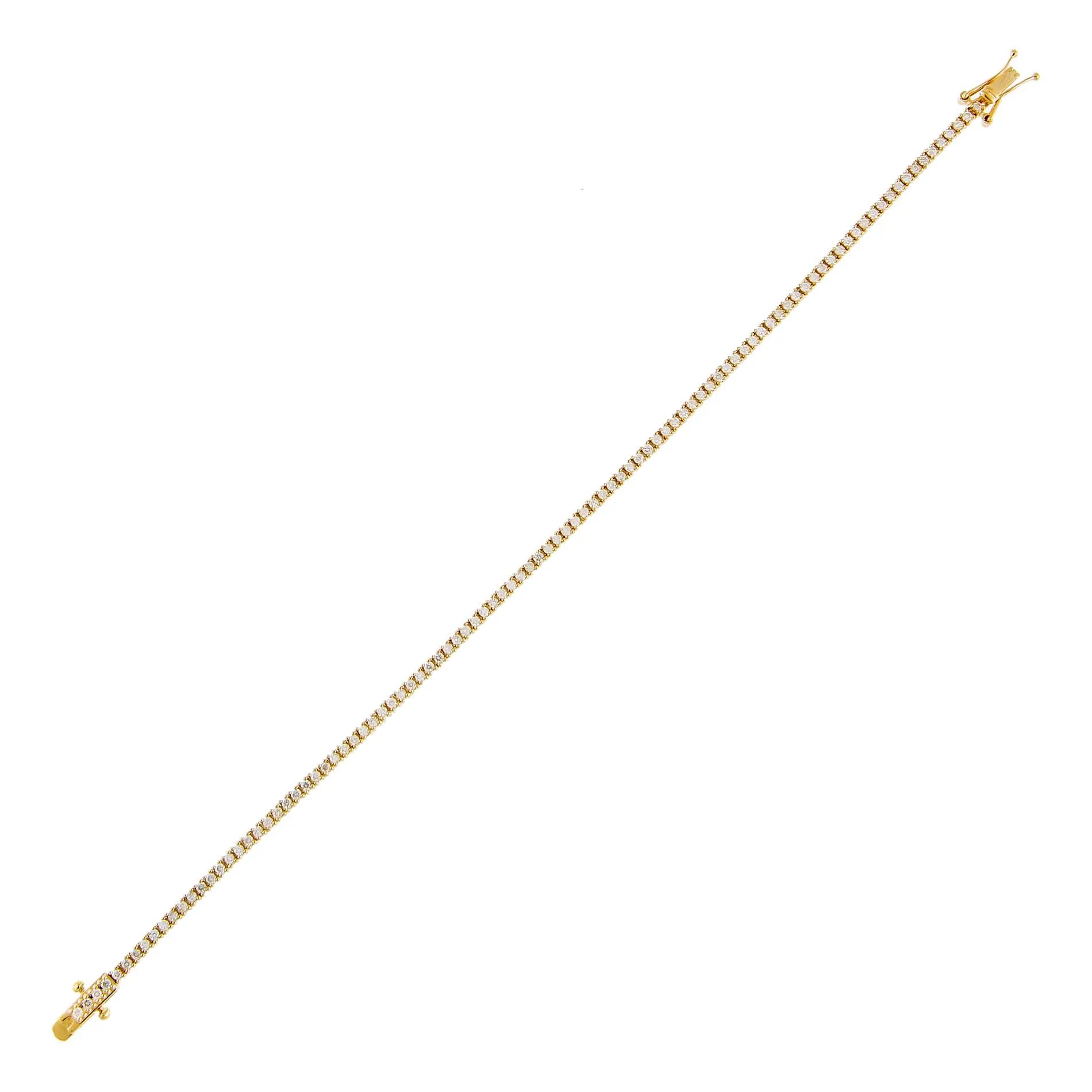 Diamond Thin Tennis Bracelet 14K