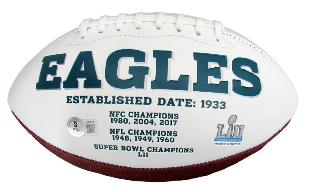 Doug Pederson Signed/Inscribed Eagles Logo Football Beckett 187626