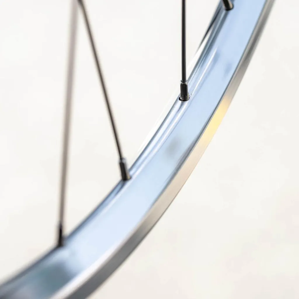 Dura-Ace HB-7710 | Velocity Major Tom | High Polish Silver Tubular Wheelset