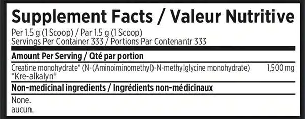 EFX Sports Kre-Alkalyn, 500g (333 Servings)