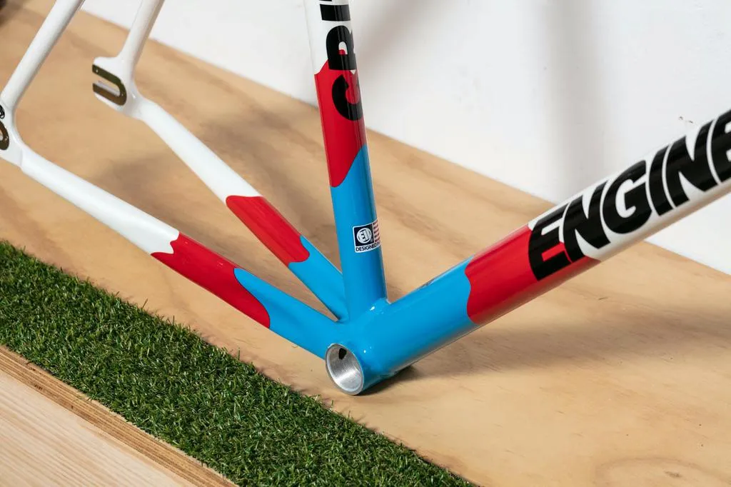 Engine11 CritD Track Frameset - Red/White/Blue - Medium