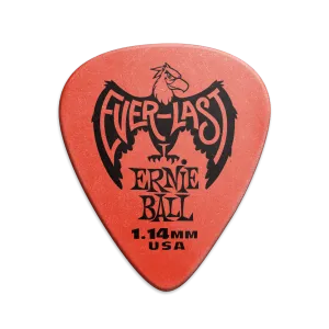 Ernie Ball 1.14 mm Everlast Picks 12 Pack, Red