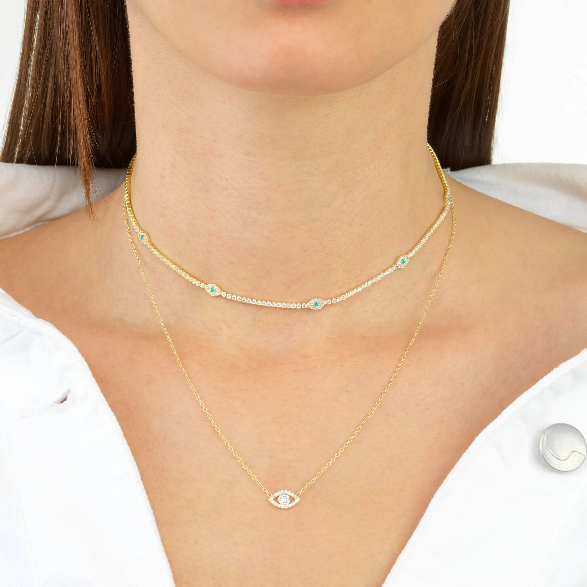Evil Eye Tennis Choker