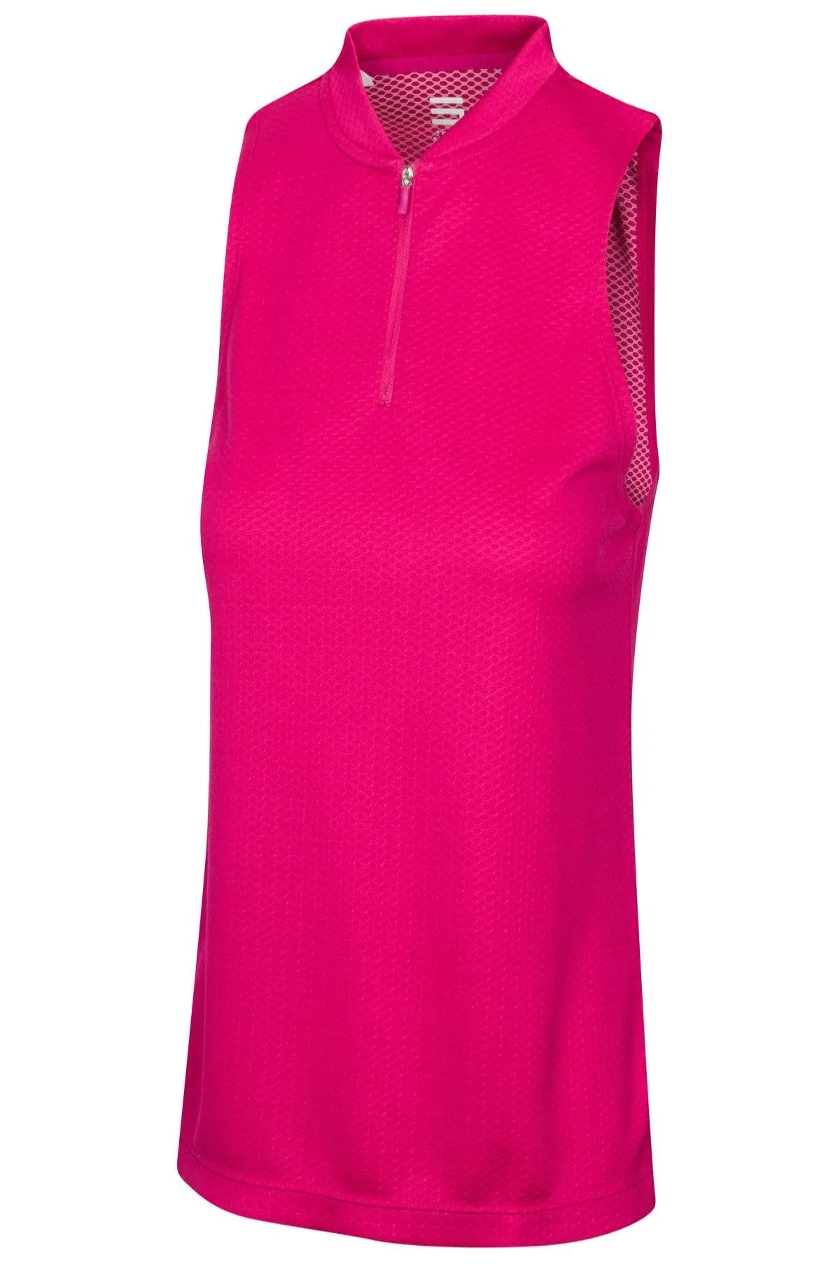 Extreme Deal - Women's Sleeveless Collarless Golf Polo with Zipper