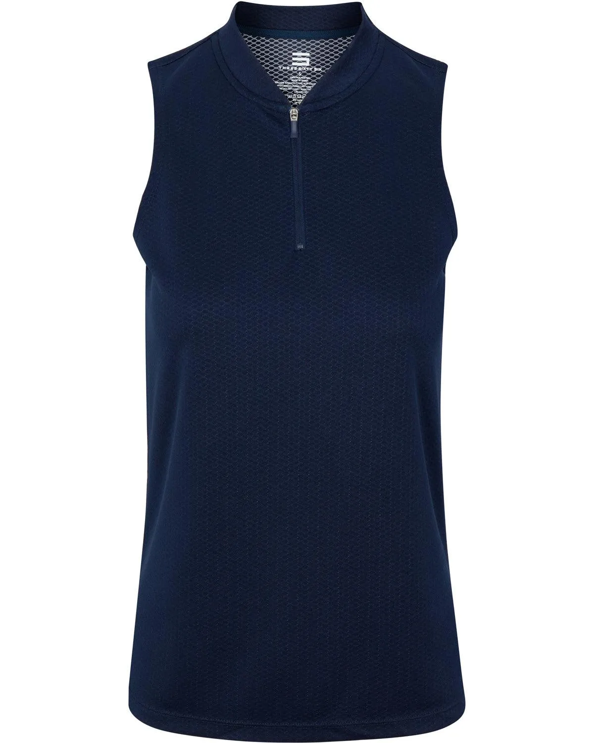 Extreme Deal - Women's Sleeveless Collarless Golf Polo with Zipper