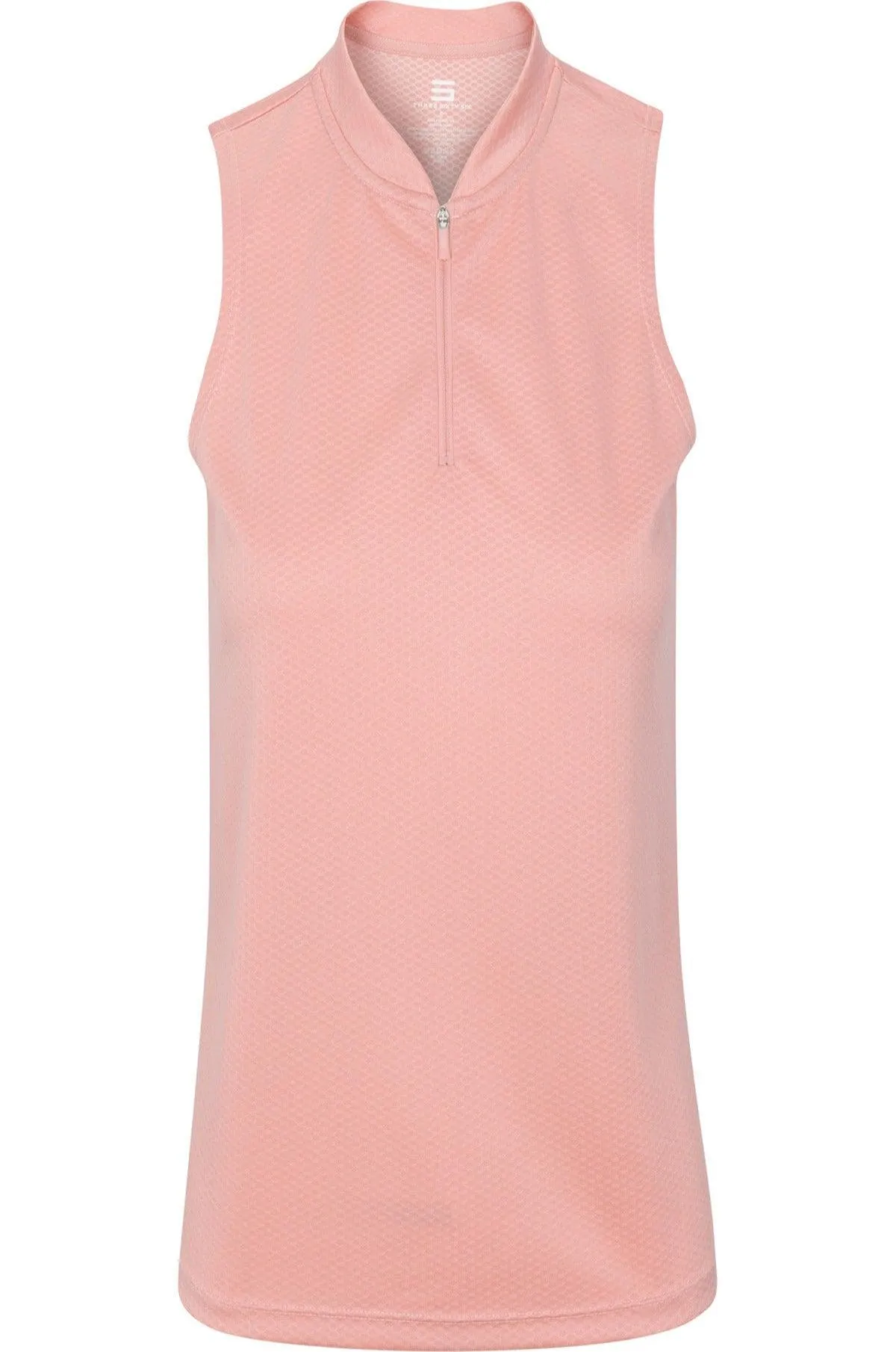 Extreme Deal - Women's Sleeveless Collarless Golf Polo with Zipper