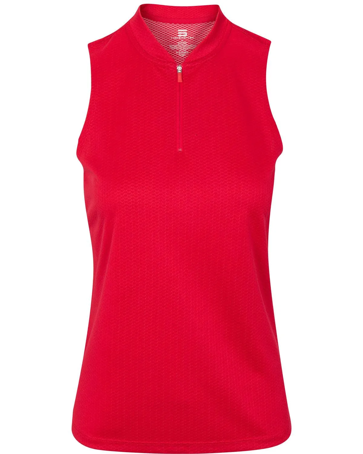 Extreme Deal - Women's Sleeveless Collarless Golf Polo with Zipper
