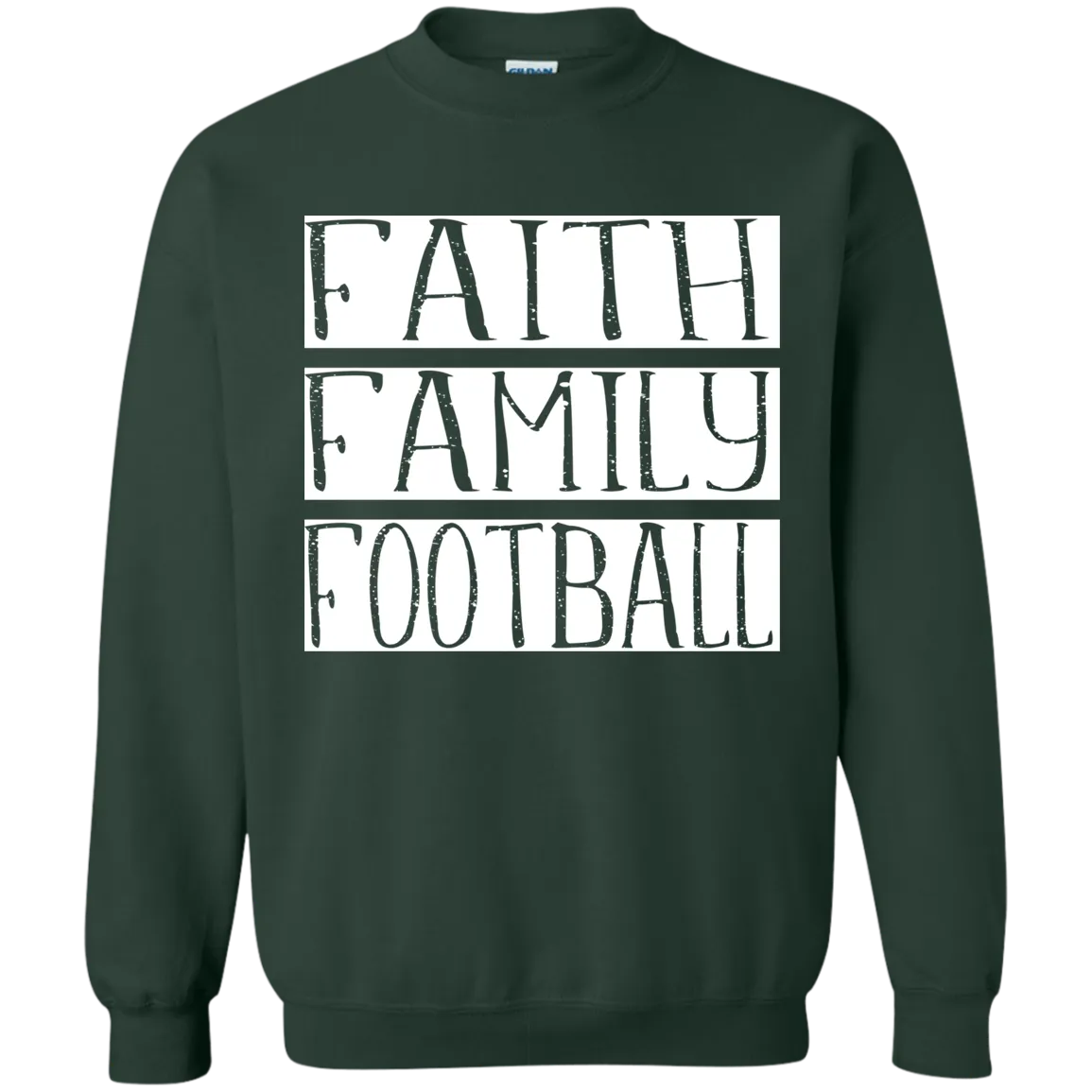Faith Family Football Gildan Crewneck Sweatshirt – Cozy, Classic, and Perfect for Game Day