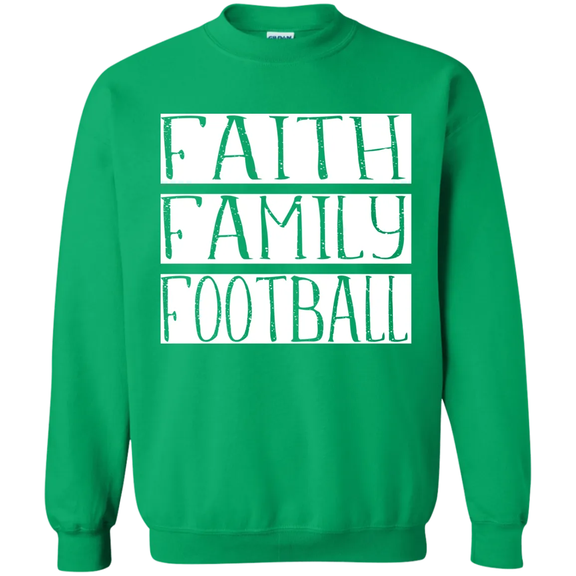 Faith Family Football Gildan Crewneck Sweatshirt – Cozy, Classic, and Perfect for Game Day
