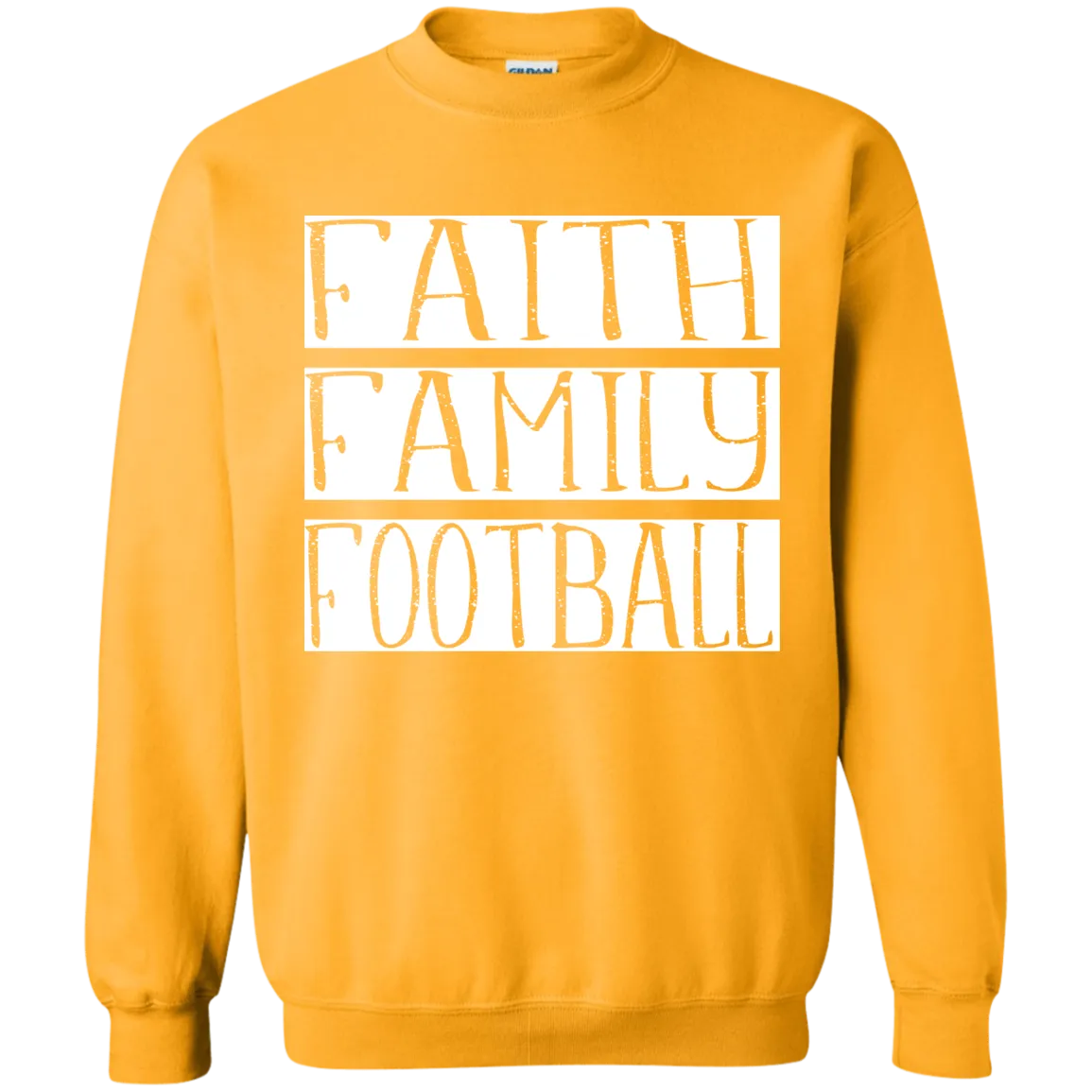 Faith Family Football Gildan Crewneck Sweatshirt – Cozy, Classic, and Perfect for Game Day