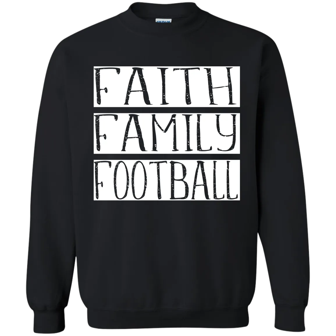 Faith Family Football Gildan Crewneck Sweatshirt – Cozy, Classic, and Perfect for Game Day