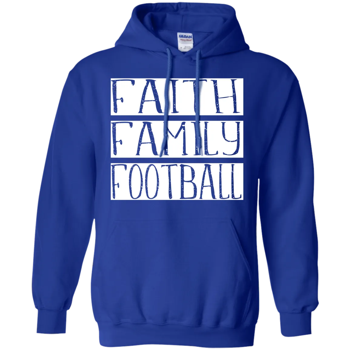 Faith Family Football Gildan Hoodie – Cozy, Classic, and Perfect for Game Day