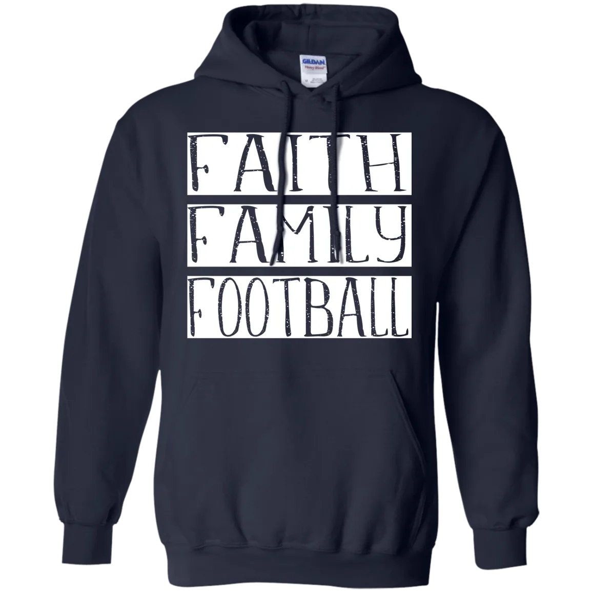 Faith Family Football Gildan Hoodie – Cozy, Classic, and Perfect for Game Day
