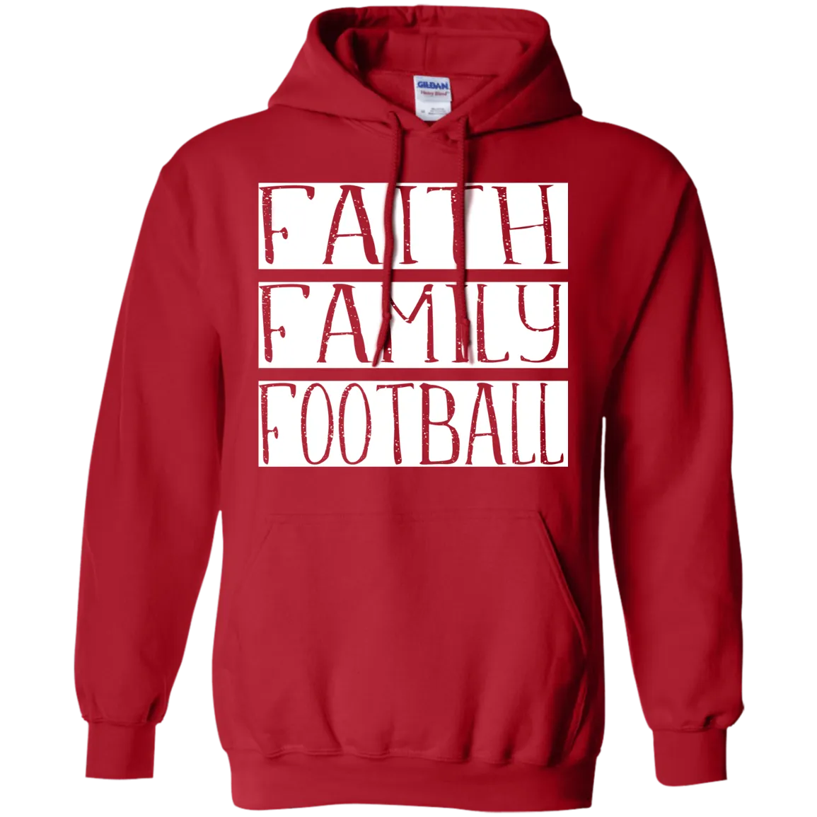 Faith Family Football Gildan Hoodie – Cozy, Classic, and Perfect for Game Day