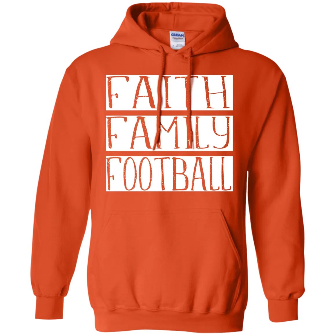 Faith Family Football Gildan Hoodie – Cozy, Classic, and Perfect for Game Day