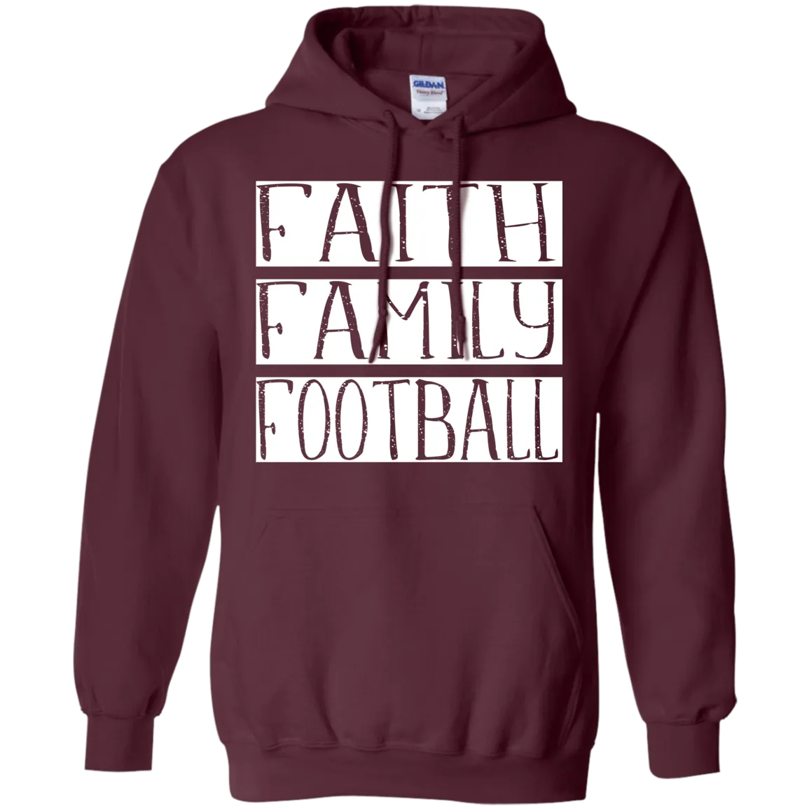 Faith Family Football Gildan Hoodie – Cozy, Classic, and Perfect for Game Day