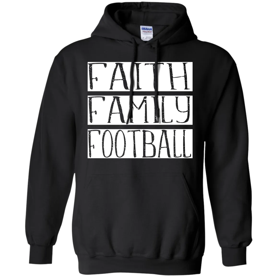 Faith Family Football Gildan Hoodie – Cozy, Classic, and Perfect for Game Day