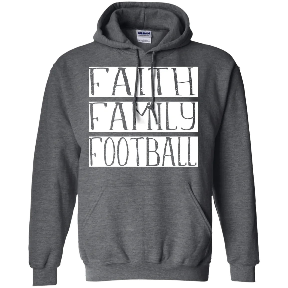 Faith Family Football Gildan Hoodie – Cozy, Classic, and Perfect for Game Day