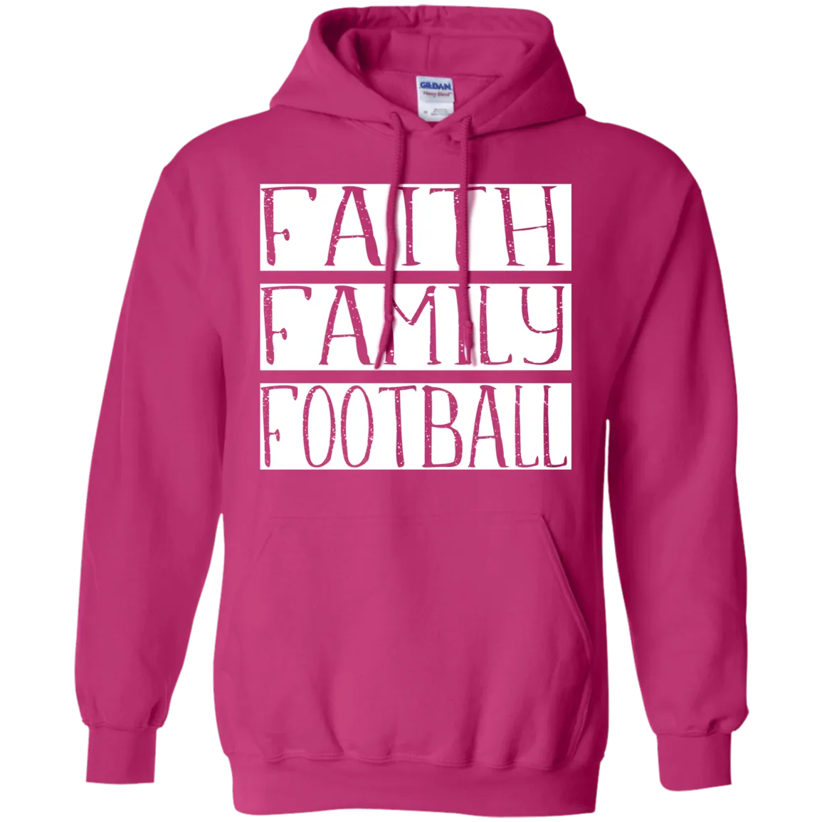 Faith Family Football Gildan Hoodie – Cozy, Classic, and Perfect for Game Day