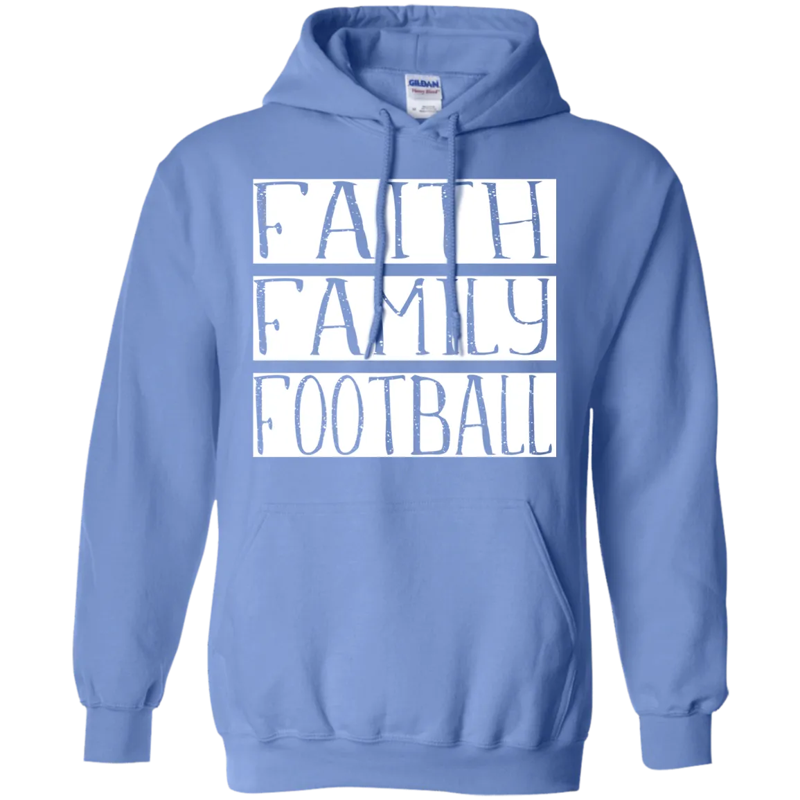 Faith Family Football Gildan Hoodie – Cozy, Classic, and Perfect for Game Day