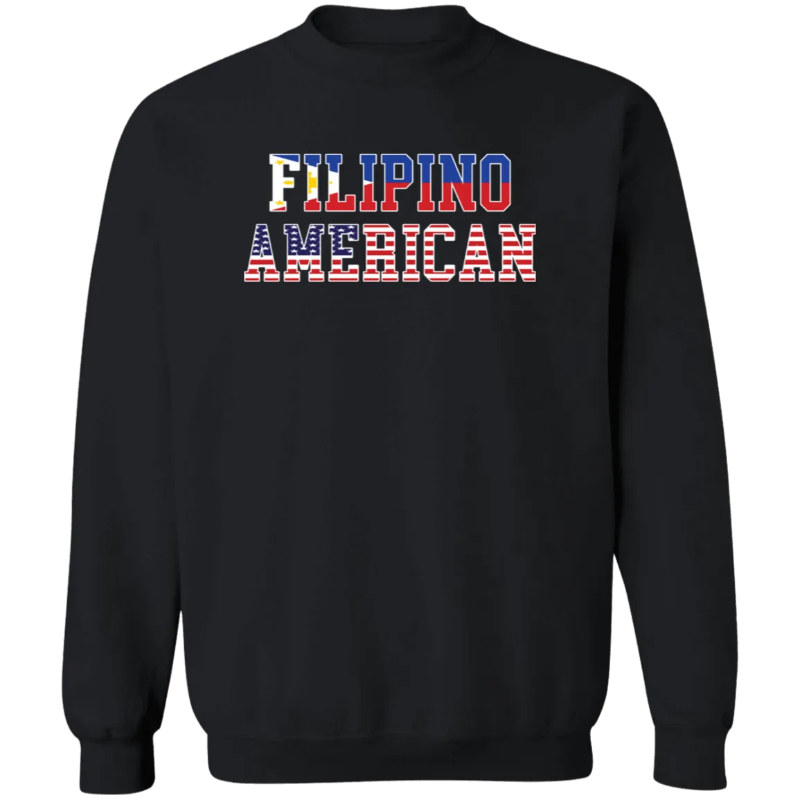 Filipino American Flags Unisex Crewneck Pullover Sweatshirt