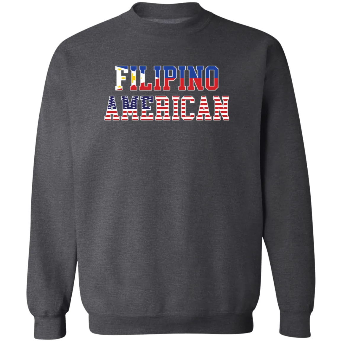 Filipino American Flags Unisex Crewneck Pullover Sweatshirt
