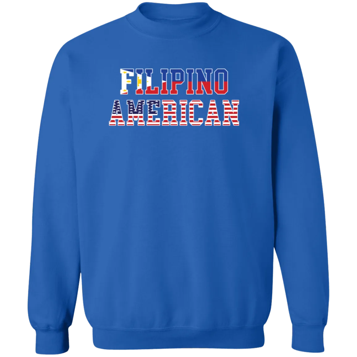 Filipino American Flags Unisex Crewneck Pullover Sweatshirt