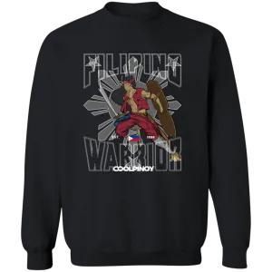 Filipino Warrior Grey Sun and Stars Unisex Crewneck Pullover Sweatshirt