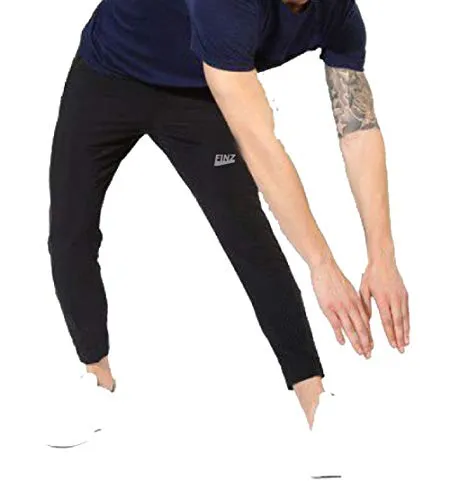FINZ Men's Slim Fit Track pants(JOGER-NK1-M_Black_Medium)