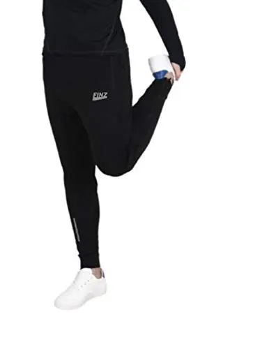 FINZ Men's Slim Fit Track pants(JOGER-NK1-M_Black_Medium)