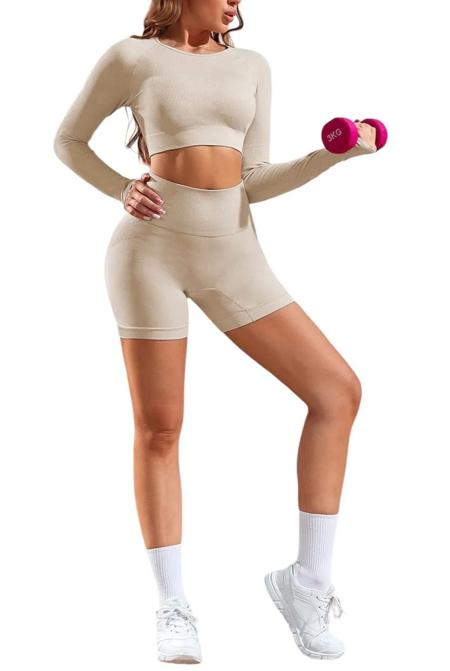 FitFusion Wide Waistband Athletic Shorts