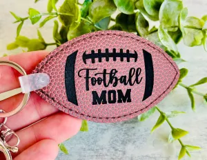 Football Mom or Football Dad Leatherette Keychain