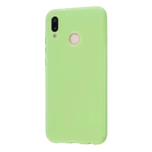 For HUAWEI P20/P20 Lite/P20 Pro Cellphone Case Simple Profile Soft TPU Phone Case Anti-Slip Smartphone Cover Fluorescent green