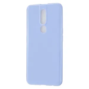 For OPPO F11/F11 Pro Cellphone Cover Glossy TPU Simple Profile Bumper Protective Mobile Phone Case Taro purple
