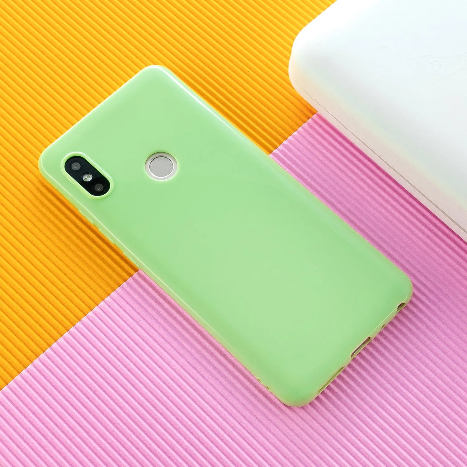 For Redmi GO/Note 5 Pro/Note 6 Pro Cellphone Cover Drop and Shock Proof Soft TPU Phone Case Classic Shell Milk white