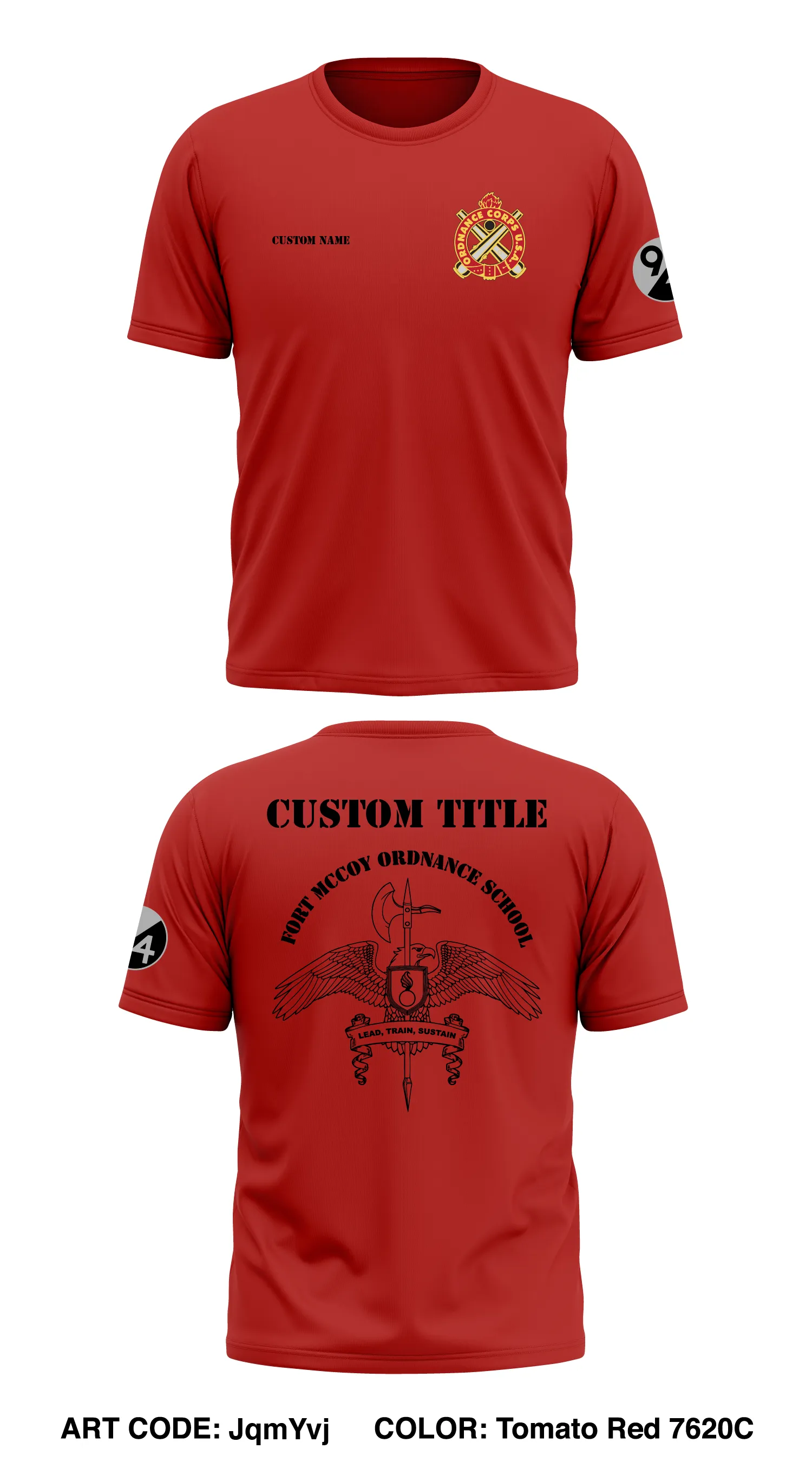 Fort McCoy Ordnance School Store 1 Core Men's SS Performance Tee - JqmYvj