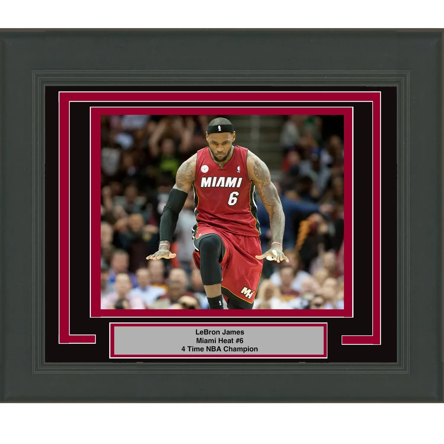 Framed LeBron James Miami Heat 8x10 Basketball Photo