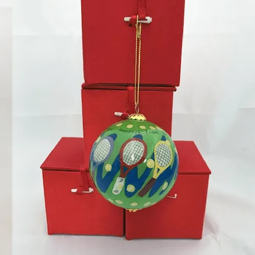 From our court to yours... Tennis Christmas Ornament