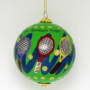 From our court to yours... Tennis Christmas Ornament