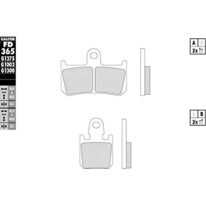 Galfer HH Sintered Ceramic Brake Pads (Front G1375) Compatible with 07-14 Yamaha YZF-R1