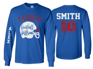 Glitter Football Shirt |  Football Shirts | Football Girlfriend | Long Sleeve Shirt | Football Spirit Wear