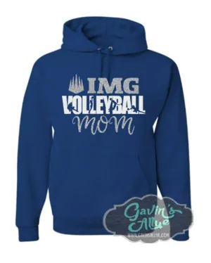 Glitter Volleyball Hoodie | Volleyball Hoodies | Volleyball Bling | Customize Colors | Adult or Youth Sizes