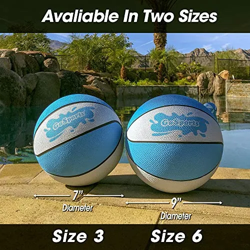 GoSports Water Basketballs 2 Pack | Choose Between Size 3 and Size 6 | Great for Swimming Pool Basketball Hoops