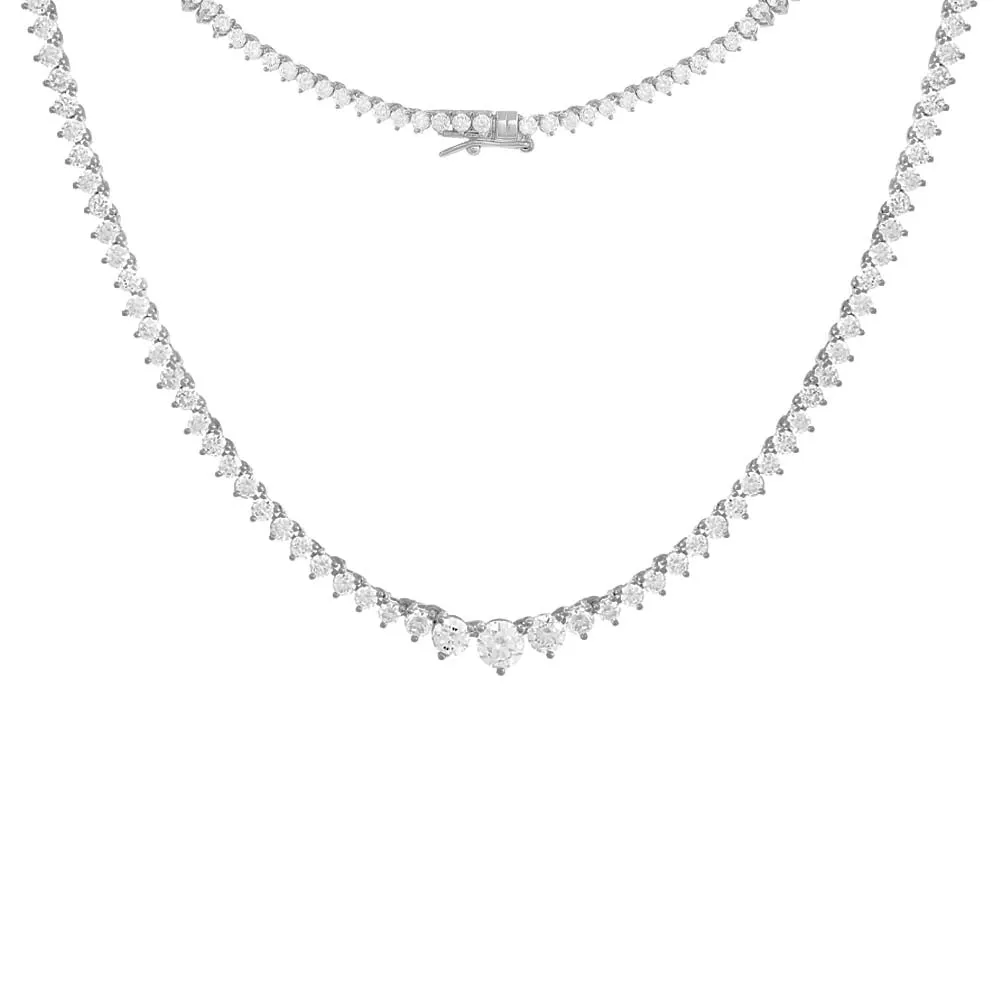 Graduated Tennis Necklace