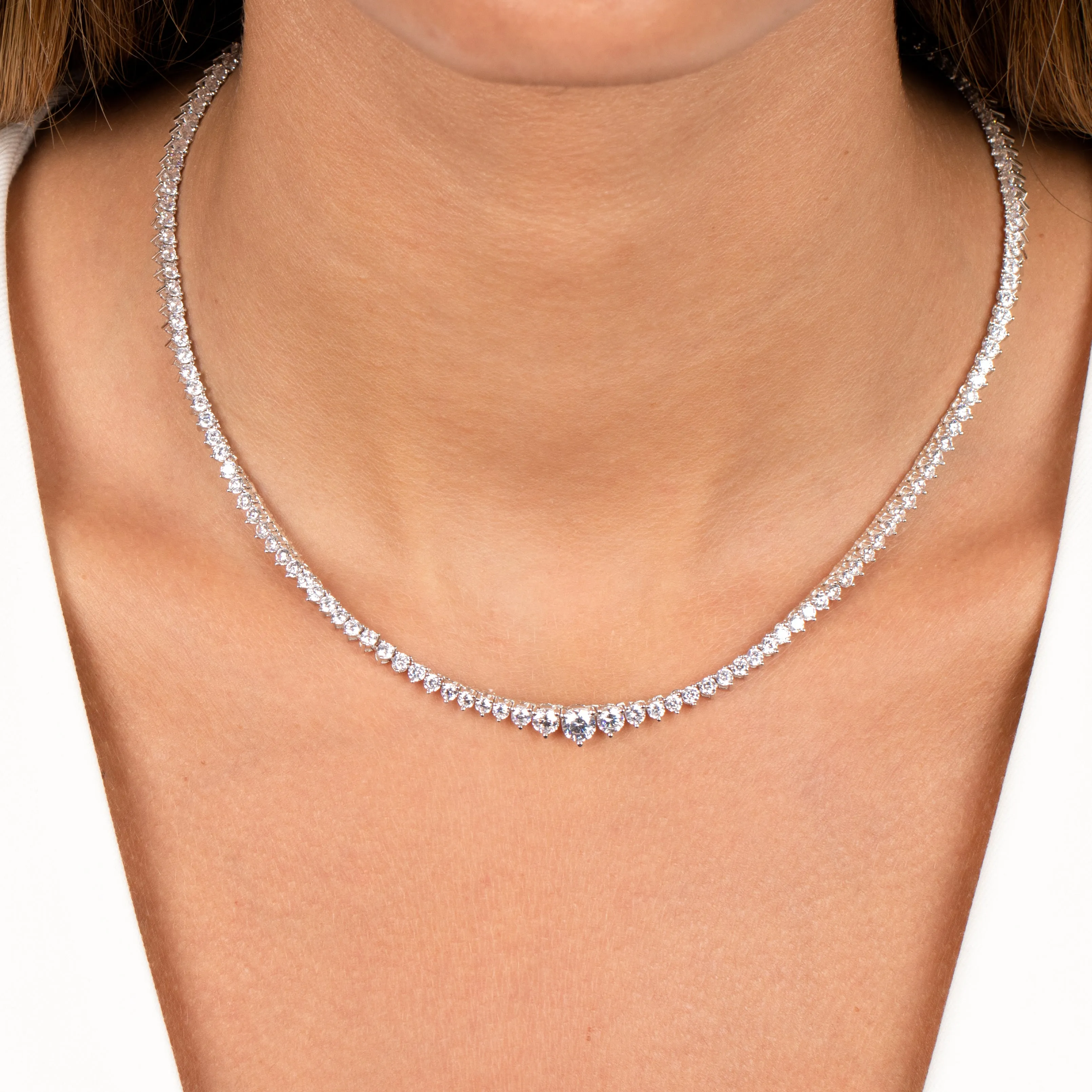 Graduated Tennis Necklace