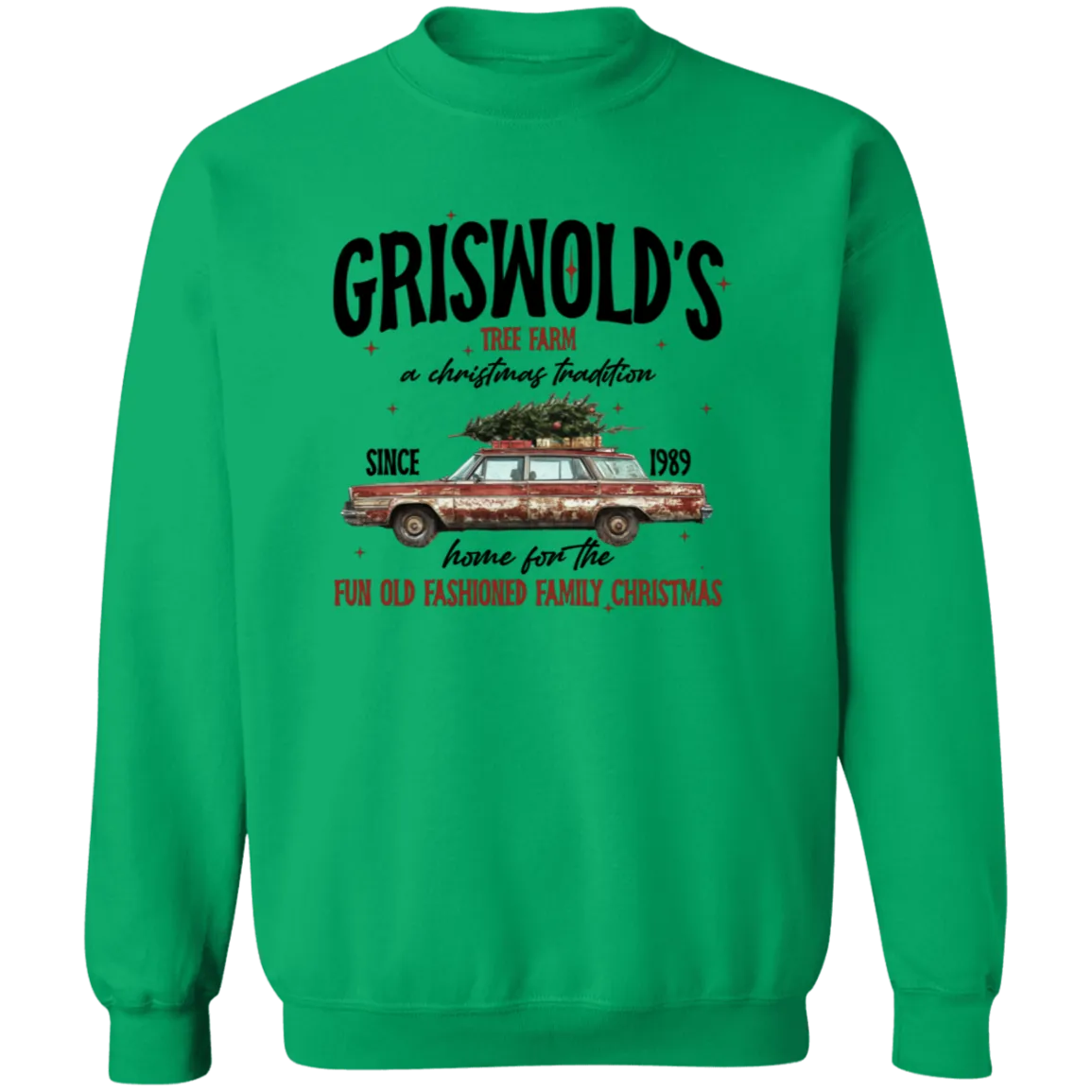 Griswold Christmas Tree Farm Gildan Crewneck Sweatshirt – Vintage Holiday Style!