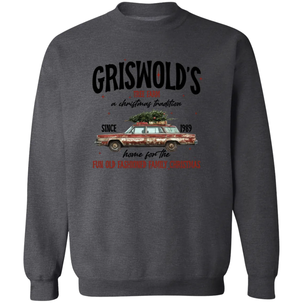Griswold Christmas Tree Farm Gildan Crewneck Sweatshirt – Vintage Holiday Style!